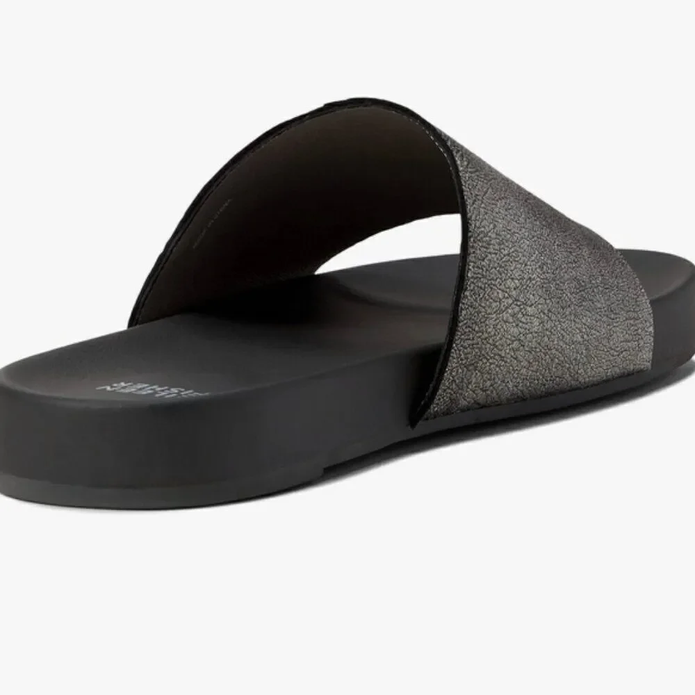 Eileen Fisher Metallic Black Sandals - Picture 3 of 10